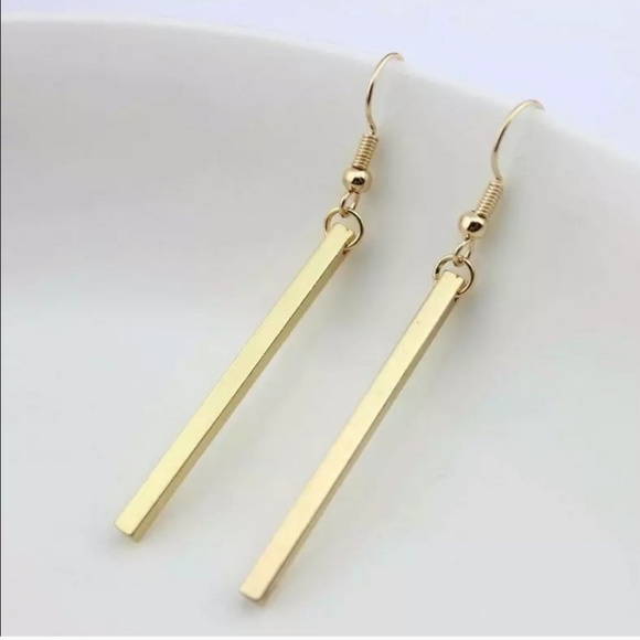 Bar drop earrings - Picture 2 of 6
